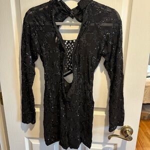 Kellé Black Sequin Dance Costume